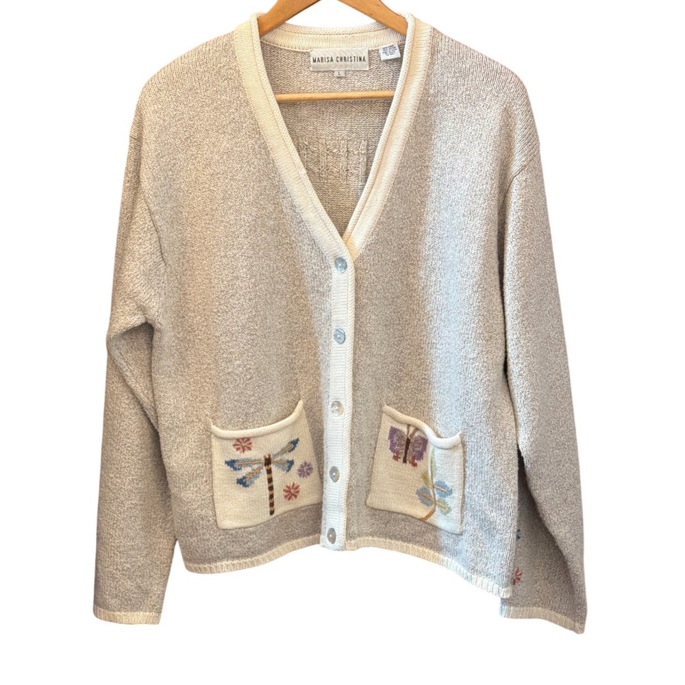 Vintage Marisa Christina Cardigan Cottagecore Grandmacore Whimsical Rustic Boho